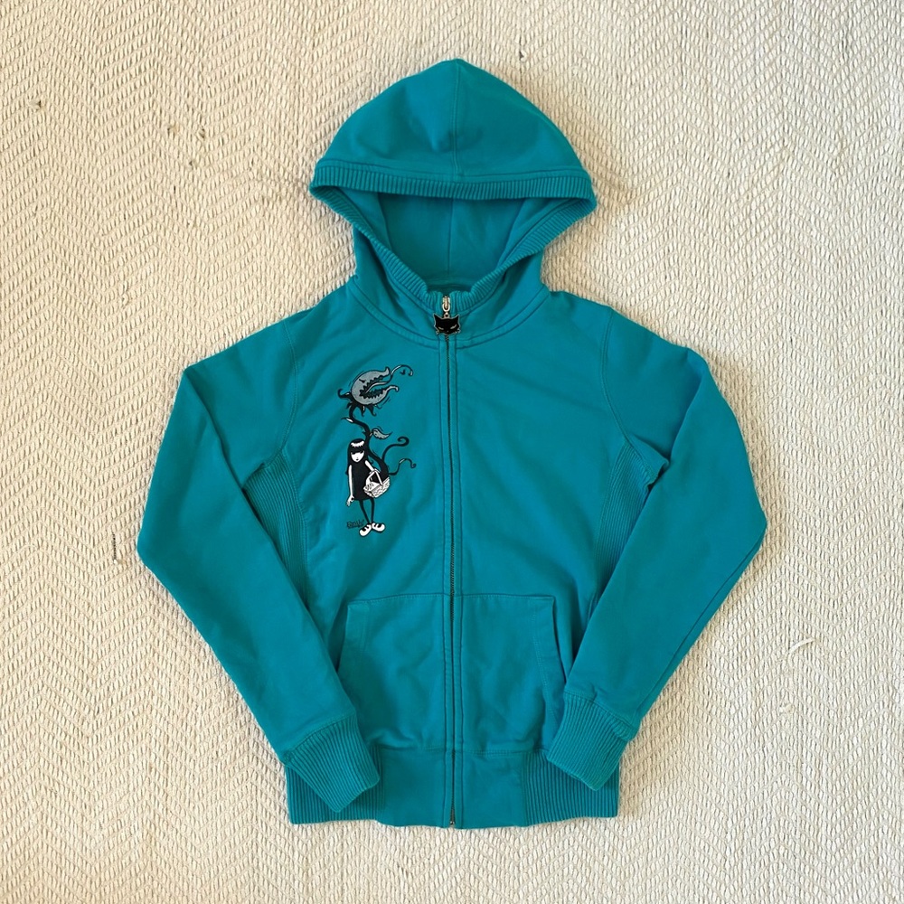 Emily the Strange Blue Zip Hoodie
